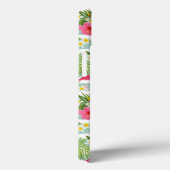 フラミンゴとストライプ |モノグラム Case-Mate iPhoneケース (裏面 / 右)