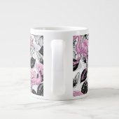 フラミンゴとハイビスカスの花 ジャンボコーヒーマグカップ (裏面)