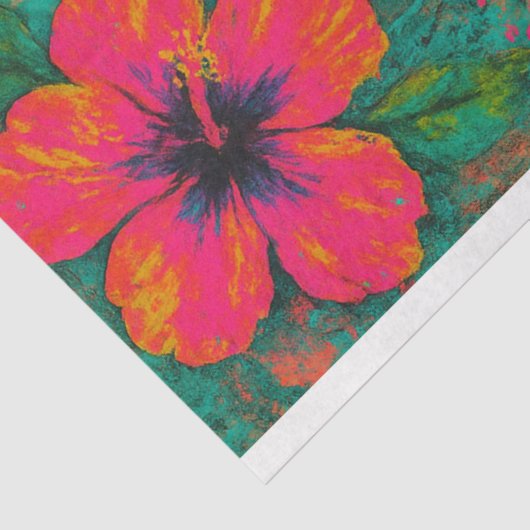 フラミンゴとハイビスカス – デコページ紙 | 組織 薄葉紙 (詳細)