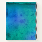 フラミンゴとパームの葉アクアグリーン ノートブック (裏面)