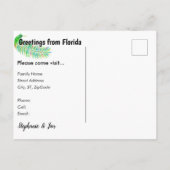 フラミンゴとパーム葉の住所変更 案内ポストカード (裏面)