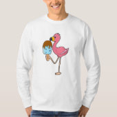 フラミンゴとポピュシクル Tシャツ (正面)