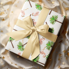 フラミンゴとヤシの木 薄葉紙