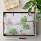 フラミンゴとヤシの木 薄葉紙 (ギフト)