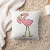 フラミンゴとワッフルアイスクリーム クッション (ブランケット)