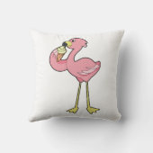 フラミンゴとワッフルアイスクリーム クッション (裏面)