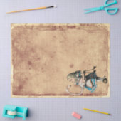 フラミンゴとワンダーランドのタンと錆のアリス 薄葉紙 (クラフト)