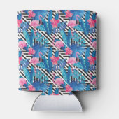 フラミンゴと手のひらの幾何学模様 缶クーラー (裏面)