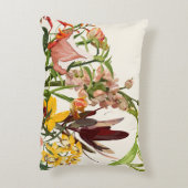 フラミンゴと熱帯植物景観。 アクセントクッション (裏面(縦))