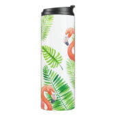 フラミンゴと熱帯葉の タンブラー (回転左)