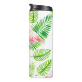 フラミンゴと熱帯葉の タンブラー (回転右)