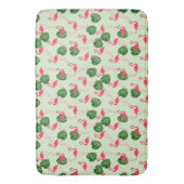 フラミンゴと熱帯葉の バスマット (正面縦)