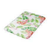 フラミンゴと熱帯葉の バスマット (アングル)