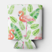 フラミンゴと熱帯葉の 缶クーラー (裏面)