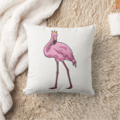 フラミンゴと王冠 クッション (ブランケット)
