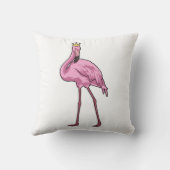 フラミンゴと王冠 クッション (裏面)