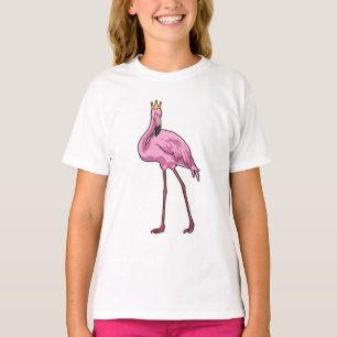 フラミンゴと王冠 Tシャツ