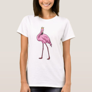 フラミンゴと王冠 Tシャツ