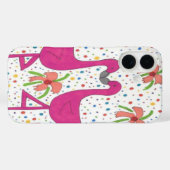 フラミンゴと花のフィエスタ Case-Mate iPhoneケース (裏面 (横))