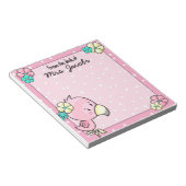 フラミンゴと花先生 ノートパッド (アングル)