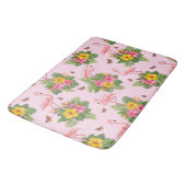 フラミンゴと蝶1 バスマット (アングル)