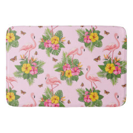 フラミンゴと蝶1 バスマット