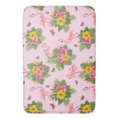 フラミンゴと蝶1 バスマット (正面縦)