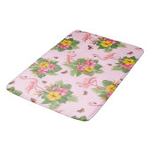 フラミンゴと蝶1 バスマット (アングル)