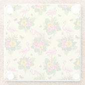 フラミンゴと蝶2 ガラスコースター (裏面)