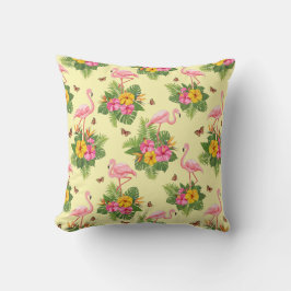 フラミンゴと蝶2 クッション