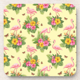 フラミンゴと蝶2 コースター