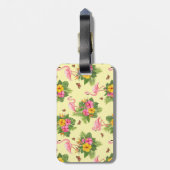 フラミンゴと蝶2 ラゲッジタグ (裏面縦)