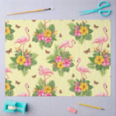 フラミンゴと蝶2 薄葉紙 (クラフト)