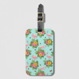 フラミンゴと蝶3 ラゲッジタグ