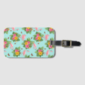 フラミンゴと蝶3 ラゲッジタグ (正面横)