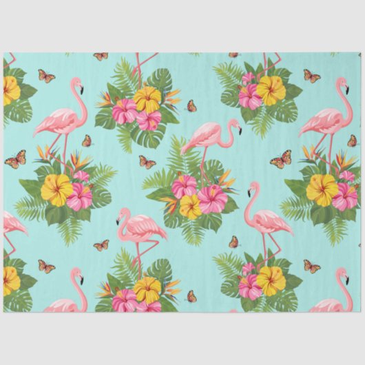 フラミンゴと蝶3 薄葉紙 (正面)