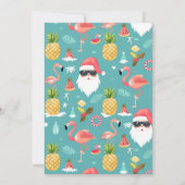 フラミンゴと7月のハットクリスマスパーティー 招待状 (裏面)