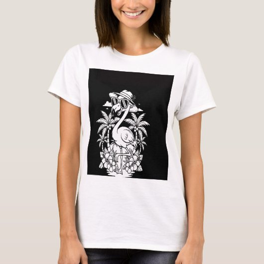 フラミンゴになる Tシャツ (正面)