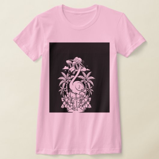 フラミンゴになる Tシャツ (レイダウン)