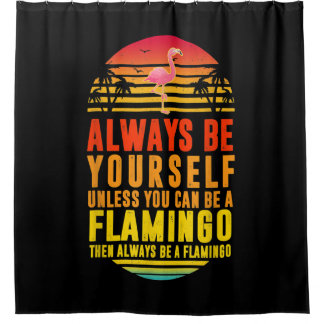 フラミンゴになれないなら自分でいてくれ シャワーカーテン
