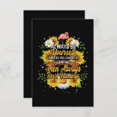 フラミンゴになれない限り、いつも自分でいなさい エンクロージャーカード (正面/裏面)