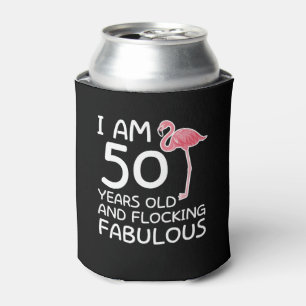 フラミンゴのすばらしい第50誕生日の群がること 缶クーラー
