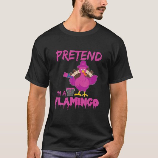 フラミンゴのふりをする Tシャツ (正面)