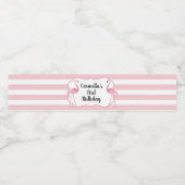 フラミンゴのウォーターボトルラベル ペットボトルラベル (シングルラベル)