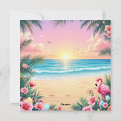 フラミンゴのウサギ耳のホリ シーズンカード (裏面)