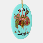 フラミンゴのオーナメント セラミックオーナメント (右)