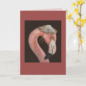 フラミンゴのカードのヨルダン カード (黄色い花)