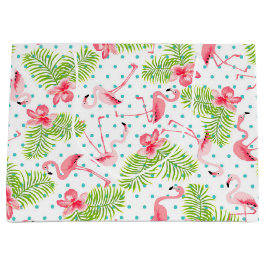 フラミンゴのギフトバッグ ラージペーパーバッグ