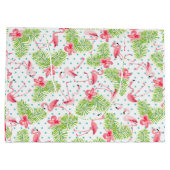 フラミンゴのギフトバッグ ラージペーパーバッグ (裏面)