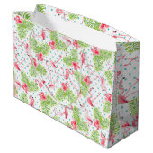 フラミンゴのギフトバッグ ラージペーパーバッグ (裏面アングル)